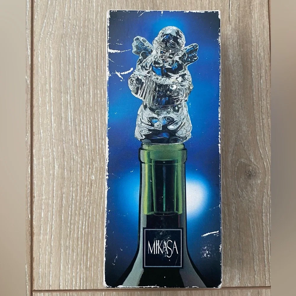 Vintage Glass Angel Bottle Stopper